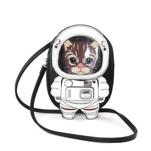 New Sleepyville Critters Astronaut Tabby Cat Kitten Crossbody Womens Bag Purse